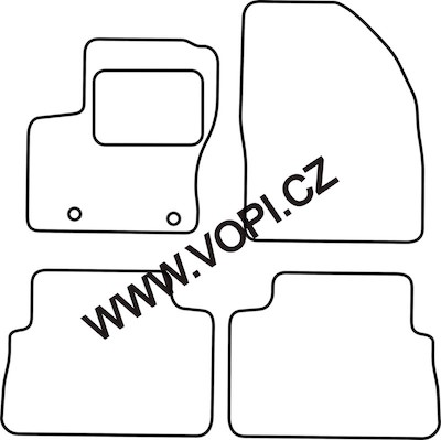 Textil-Autoteppiche Ford Focus C-max 2008 - 10/2010 Perfectfit (1458)